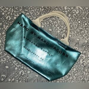 Marc Jacobs Metallic Blue Standard Supply The Tote Bag Handbag